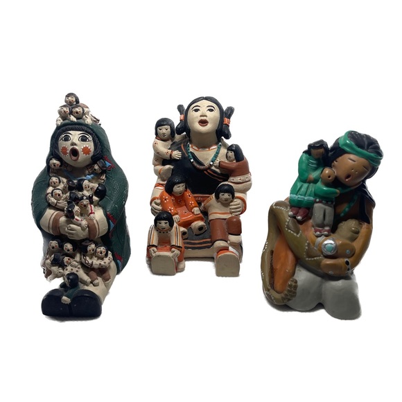 Vintage Native American Storyteller Set of 3 - Picture 12 of 14